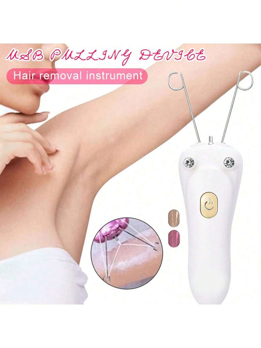 YADORNOS 1入組電動去毛器，專為女性面部去毛，可攜式USB減毛器，適用於唇部，下巴，腋下，桃絨絨，手指，手臂，腿部和身體