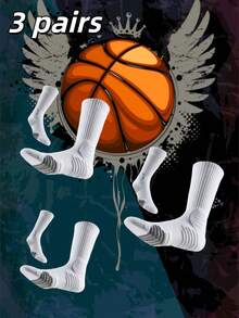 3/1 Pair, Men's Mid Tube Socks, Men's Sports Socks, Men's Badminton Socks, Sports Training Socks, Women's Sports Socks, Practical Professional Basketball Socks, Football Socks, Badminton Socks, Towel Bottom Sports Running And Long-Distance Running Socks - Multicolor - View 11