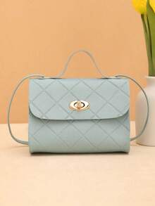 Bolso de moda para mujer, bolso de mano, de hombro, bandolera, mini bolso - verde menta - Ver 3