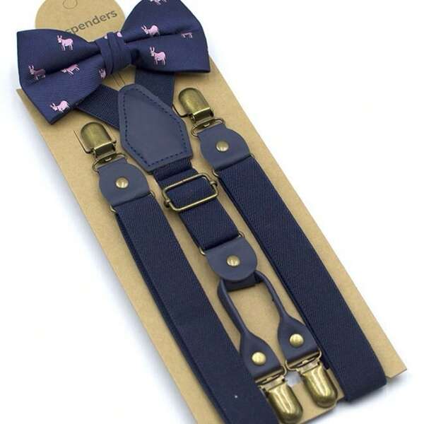 3,5 cm breite, verstellbare, elastische Hosenträger für Erwachsene Herren, Business & Lässig, gestreiftes Jacquard-Muster, vielseitig einsetzbar