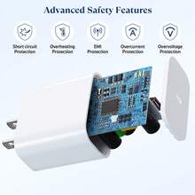 Cargador de pared de carga rápida de 30W, adaptador de cargador USB-C de carga rápida + cable USB-C a Lightning de 3.3FT/100CM para carga rápida y transferencia de datos, compatible con iPhone 14 13 12, regalo del Día de San Valentín - Tipo de Enchufe A USA (110-127V) - Ver 5