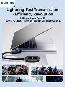 PHILIPS 飞利浦磁性旋转外置硬盘 - 4K 工作流程解决方案，具有磁性底座和完全可调节的 360° 旋转，可提供快速的传输速度，非常适合要求苛刻的 4K 视频编辑和制作任务。 - 黑色 - 查看 2