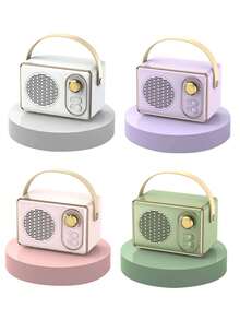 Altavoz Bluetooth portátil y inalámbrico vintage, compatible con reproducción USB/tarjeta TF, altavoz pequeño y creativo de alta calidad, opción de regalo ideal