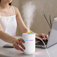 1pc Humidifier, Usb Plug-In Mini Humidifier, Colour Led Light Source Humidifier, Can Be Added With Aromatherapy To Make An Aromatherapy Machine. Powered By Usb,Humidificateur D Air
