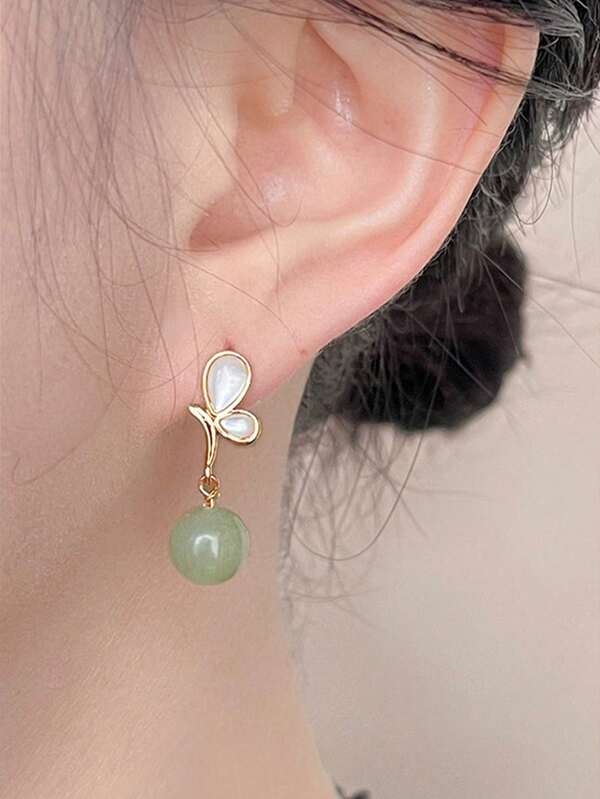 زوج من أقراط المجوهرات من الفضة الإسترليني عيار 925 للنساء، مصنوعة يدويًا بخرز خشبي على شكل شرابة بطراز عتيق، حماية للأذن، منخفضة التحسس، مناسبة للارتداء اليومي وإكسسوارات شاطئ العطلات، بطراز بوهيمي