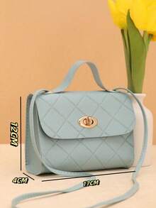 Bolso de moda para mujer, bolso de mano, de hombro, bandolera, mini bolso - verde menta - Ver 6