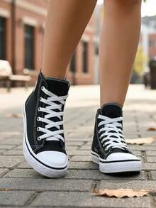 Tenis básico Unisex, Cómodos y resistentes con estilo retro. - Negro - Ver 1