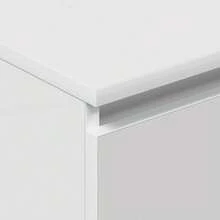 vidaXL Sideboard hochglanz weiß 60x35x98,5 cm aus Holzwerkstoff