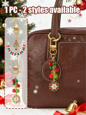 1PC Christmas Element Key Pendant,Heavy-Duty Metal Keychains,Bag Pendants, Keychain Pendants,Christmas Tree Keychain, Snowflake Keychain, Elegant,Easy To Find Keys,Shiny Resin And Metal Accessories, Key Accessories,Christmas Gifts, Christmas Gift Ideas, Christmas Gifts,Unique Holiday Charms, Best Gift For Friends,For Family Gifts, Friends Gifts, Classmates Gifts, Lovers Gifts, Birthday Gifts, Teacher Gifts, Souvenirs,Daily Use Christmas Decoration