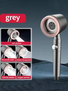 3 قطع/مجموعة رأس دش يدوي ذو ضغط عالي ب- 5 أوضاع. رأس دش دائري حديث بضغط مرتفع وتدليك. 5 أوضاع رش و تصميم موفر للمياه. مع زر إيقاف بلمسة واحدة.