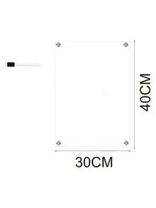 1 pieza Pizarra magnética acrílica 3D para refrigerador, pizarra de mensajes manuscritos, pizarra de planificación semanal y mensual + notas borrables, pizarra magnética para escribir en el refrigerador
