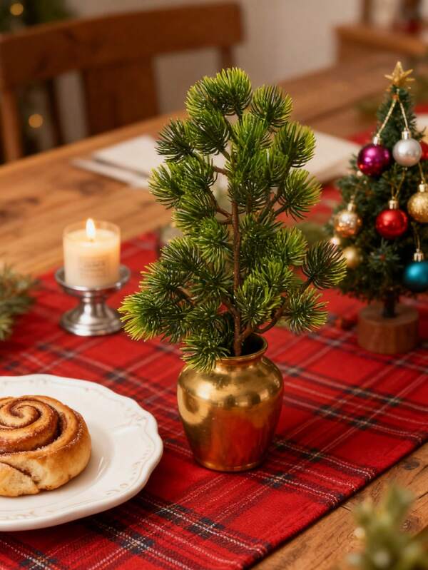 5 Packs Artificial Pine Tree Branches For Various Room Types - Plastic Bonsai Tabletop Faux Greenery For Home Decor, Wedding, Engagement, And Holidays Including Christmas, Halloween, Easter, Thanksgiving - No Electricity Or Battery Required