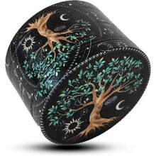Crescent Star Grinder, Whimsigoth Grinder, Magic Moon Star Grinder, Large Grinder, Moon Herb Grinder, Christmas Party Supplies, Family Dinner - Green - View 3