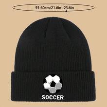 [Pattern Print Beanie] 1pc Pattern Print Beanie - Lightweight Comfortable Solid Color Minimalist Trucker Hat - Fashion  Personality Versatile For Men Women - Perfect For Soccer Teams, Commuting, Warm Stack Hats, Couple Skateboard Cap, Suitable Outdoor Cyclists Travel - Yellow - View 6