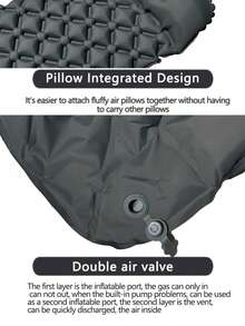 1 Stück Bestseller Breit-Aufblasbare Matratze, tragbare Camping Aufblasbare Matte, Outdoor Fußpedal Aufblasbare Matte, Outdoor Zelt Matratze
