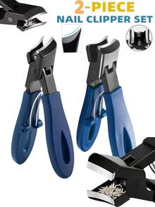 Thick Nail Clipper Set For Seniors - 5-Piece Set With Wide Jaw Large Toenail Clippers, Suitable For Thick Ingrown Nails, Professional Sharp Heavy-Duty Nail Clippers, Ideal For Men And Seniors