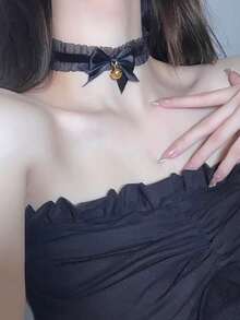 1 chiếc vòng cổ choker hình trái tim đính ngọc trai cho bé gái - Một cỡ - Xem 15