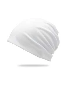 1 Stück Unisex einfarbige Beanie, doppellagige dünne modische Schirmmütze, geeignet für den täglichen Gebrauch/Sport, Frauen können sie auch als Mütze nach der Entbindung verwenden