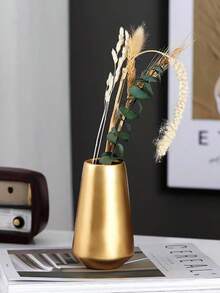1pc Home Decor Vase, Living Room Bar Decoration Vase, Home Decor Item - Gold - View 6