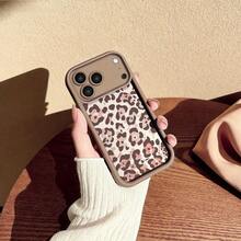 Kreativer Cartoonbraun Leopardenmuster-Handycase für iPhone 17, 16, 15, 14, 13 ProMAX und Fashion 17 Air mit weichen Rändern und Schutzdecke.