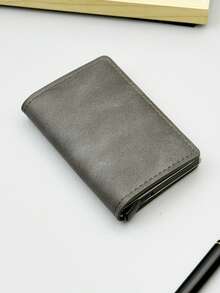 1 pieza Billetera de moda para hombre, Estuche de tarjetas de fibra de carbono de 3 colores, Soporte de tarjeta de aleación de aluminio con apertura automática, Billetera de tarjeta antirroba y antidesmagnetización, Blindaje formal/de negocios