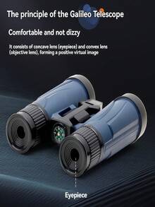 1 szt. Dziecięca lornetka o wysokiej rozdzielczości z możliwością odłączenia, przenośna lornetka/monokular do przygód na świeżym powietrzu z gwizdkiem i kompasem, regulowana odległość między oczami, zabawkowy teleskop, odpowiedni dla chłopców i dziewcząt, prezent świąteczny
