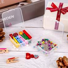 12个迷你贴纸收纳盒，透明塑料珠子收纳盒，适合收纳小物件、珠子、首饰、名片、游戏配件、工艺品、学习用品，非常适合开学季和圣诞节。 - 彩色 - 查看 11