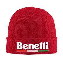 1pc Benelli Motorcycle Racing Knit Beanie - Black, Warm Acrylic Hat With "Benelli" Logo, Ideal For Men & Women, Perfect Gift For Motorcycle Enthusiasts, Winter Headwear| Stylish Headgear| Knit Construction, Motorcycle Gear, Without Battery - 黑色 - 查看 11