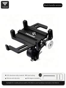 [TOSUOD]1 件自行车手机支架 - 耐用 360° 旋转铝制支架，5 爪铝合金支架，安装简单，防震，稳定安全 - 适用于所有手机的安全夹，非常适合骑行地图导航 - 彩色 - 查看 14