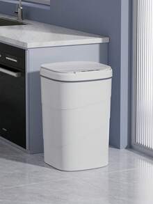 4.76gal Intelligent Induction Grey Trash Can, Kitchen Bathroom Multi-Scene Use
