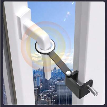 1pc Adjustable Window Lock, Easy To Install Without Drilling, Removable Window Stopper Handle, Furniture And Door Latch Fastener
