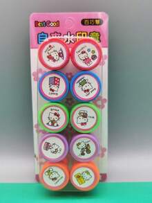 三丽鸥动漫卡通可爱童趣男孩女孩清新甜美印章童谣可水洗印章玉桂狗儿童六一儿童节印章小学生适用 - 彩色 - 查看 3