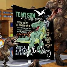 I'm Giving My Son A Fleece Blanket - A Heartwarming Design With Heartfelt Messages, A Heartfelt Message Design, Made With Love,Super Soft Flannel Printed  Blanket, As Birthday Gifts, Family, Wedding, Souvenir Blankets, Polyester Blankets Suitable For All Seasons, Washable, Machine Washable, Lightweight, Breathable, Comfortable, Warm, Unique, 280gsm For HimPersonalized Ideal Gifts For Her.  Perfect Nap, Camping, Travel, Home, Daily Life, Office Decoration, Birthday, Anniversary, Valentine's Day, Thanksgiving, Christmas, Halloween, Wedding, New Year Gifts ,Sofa,Bed,Car,Bedroom,Living Room,Office,  Outdoor Camping, Beach,Wall Decoration - Nhiều màu 10 - Xem 1
