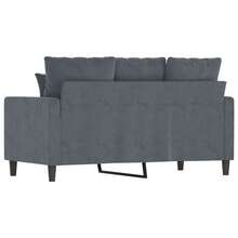 vidaXL 2-Sitzer-Sofa Dunkelgrau 120 Cm Samt - Grau - Übersicht 5