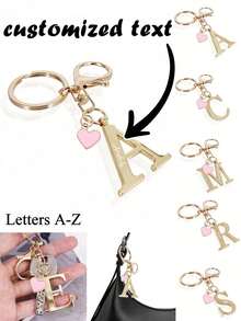 Porte-clés élégant et avancé en lettres dorées avec perles, pendentif tridimensionnel de lettres de A à Z, chaîne de perles élégante (amovible selon les préférences personnelles). Porte-clés en alliage de style, charm pour sac à dos, support de clé de voiture. Accessoires parfaits pour un usage quotidien des femmes, cadeau de couple idéal, porte-clés classique et simple, décoration, accessoire de sac, convient pour offrir à des amis, à la famille, aux couples, aux petites amies, cadeaux importants, souvenirs de vacances