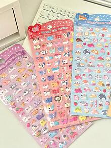 卡通泡沫贴纸，适用于日记本、笔记本、行李箱装饰、手工配件、笔记本材料，可爱贴纸，趣味贴纸，高品质印刷，自粘贴纸，装饰贴纸，手工贴纸，DIY装饰，旅行用品，贴纸 - 彩色 - 查看 4