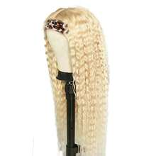 Uveous Belaved 34 Inch Wigs Human Hair Blonde Lace Front Deep Wave 613 Blonde 13x4 HD Transparent Curly Real Human Hair 200% Density Lace Frontal Wig With Natural Hairline Halloween Season - S613 - 查看 7