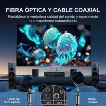 Amplificador de Audio Bluetooth HZ5800 5.1 Canales, Potente Subwoofer, Karaoke, Cine en Casa, Entrada USB/AUX/Fibra, Control Remoto, Sonido Envolvente para Hogar y Fiestas - Tipo de Enchufe A USA (110-127V) - Ver 4
