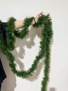 1 pieza 2/3/5 M Enredadera de Navidad artificial verde - Follaje falso suave y grueso, ideal para decoración del hogar, perfecto para coronas de estilo rústico, base de corona de Navidad artificial, guirnalda de Navidad, decoraciones navideñas, guirnalda de árbol de Navidad artificial, para decoración navideña del hogar y al aire libre, perfecto para árboles de Navidad, patios y talla grande decoración de invierno