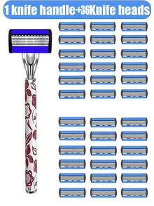 Exquisite And Affordable Men's Manual Safety Shaver, Upgraded To 6-Layer Blades, With Clean And Refreshing Shaving, No Stubble, Smooth And Skin Friendly, Suitable For Various Daily Shaving Scenarios For Men And Women.