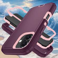 The All Inclusive Phone Case For  17/Apple  Air/16/15/14/13/12 Plus Pro Promax Is Designed With A Combination Of TPU And PC Materials. It Adopts A Double-Layer Design, Made Of TPU And PC, Providing Anti Slip And Shock Absorption Functions, Sturdy And Durable, And A Minimalist Protective Shell - Magenta (purple) - View 1