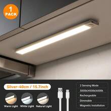 LED 橱柜灯，可充电橱柜灯，磁性粘贴式无线灯条，可调光夜灯，适用于厨房、客厅、卧室、床头、走廊、餐具室 - 白光/暖光/中性光 - 查看 13