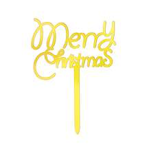 Decoración para tarta de Navidad 2026 "Feliz Navidad" en fuente cursiva, suministros de decoración para fiestas con tema navideño