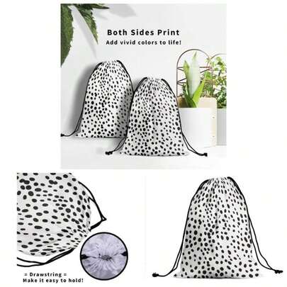 Animal Gymnastics Grip Bag Wildlife Drawstring Grip Bag Gymnastics Pouch String Bag Gym Sports Storage, Black, 9.25x 12 Modern