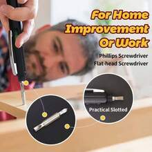 6-In-1 Multifunctional Pen Set With 5 Refill Ink Cartridges - Stylus Pen, Ruler, Level, Bottle Opener, Screwdriver, Ballpoint Pen, Building Blocks, Great Gift For New Year/Christmas/Valentine's Day - Multicolor - View 9