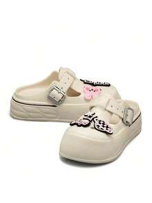 WEIDE Sandalias de mujer estilo casual con adornos DIY, sandalias cómodas y ligeras de EVA para verano - Blanco - Ver 7