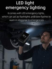 Akane 便携式轮胎充气机空气压缩机 - 更快的便携式汽车轮胎气泵，带数字压力表的无绳旅行气泵，适用于汽车、自行车和摩托车轮胎、球，内置 6000mAh 可充电电池