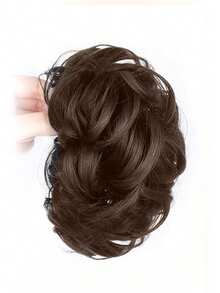 1个女士编织合成纤维发髻器，高冠编织发髻爪夹，太阳穴假发夹，蓬松发髻发型配饰，休闲合成纤维发爪夹，适合所有季节