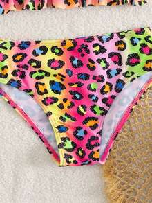 2025新款中小童可爱休闲乡村风泳衣两件套 - 彩色 - 查看 3