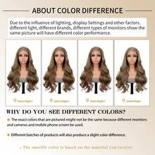 Tóc giả ren phía trước 13x4, tóc giả ren phía trước màu đen tự nhiên kiểu sóng nước, tóc giả ren phía trước tổng hợp Yaki đã được tỉa sẵn, dài 28 inch. - Rượu sâm banh - Xem 8